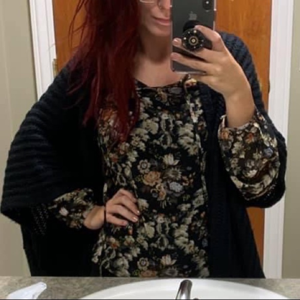 SHEER FLORAL BLOUSE